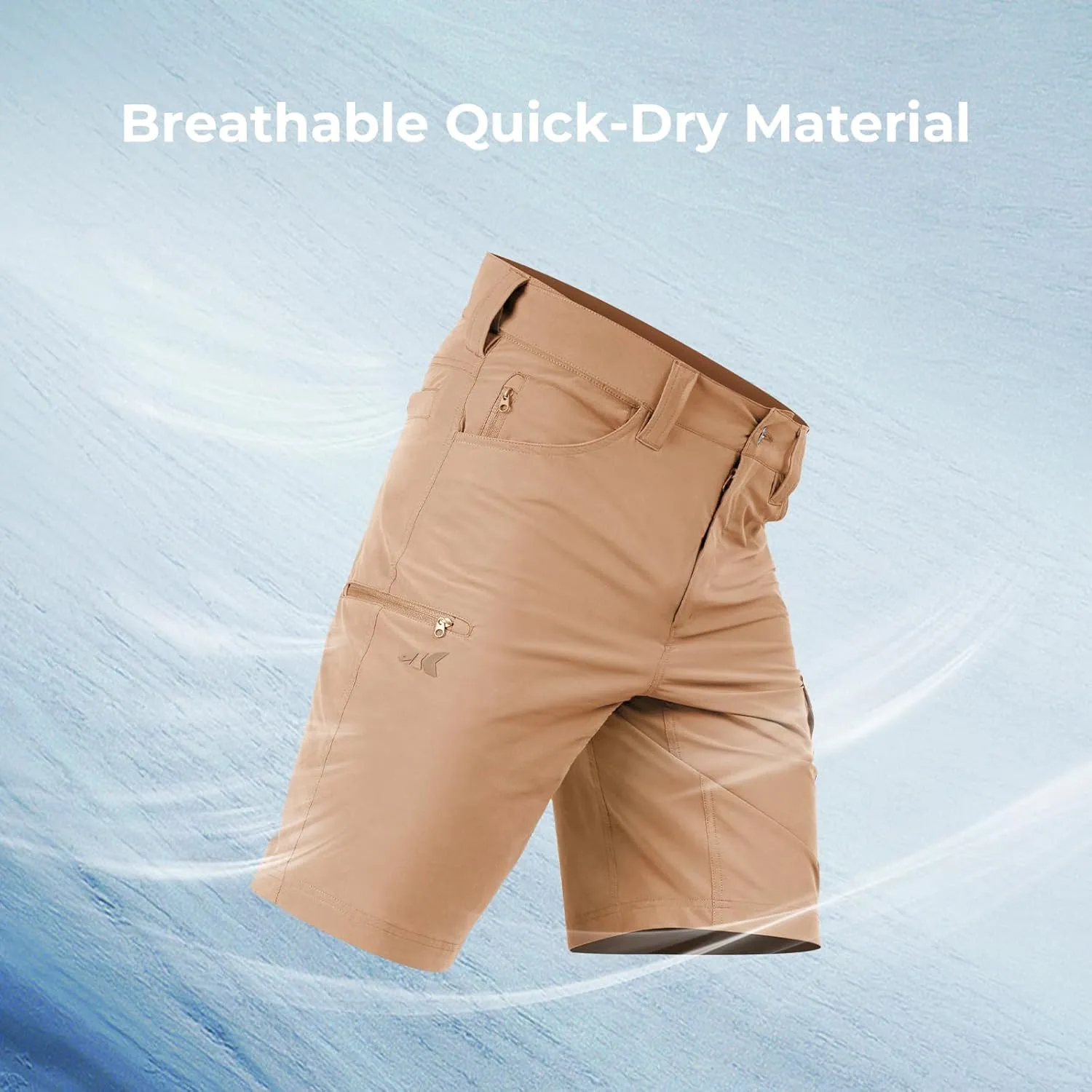 KastKing Men's Fishing Shorts, Hiking Shorts Quick Dry Comfortable UPF 50 , 7 Pockets, Shorts for Men, 10.5" Inseam