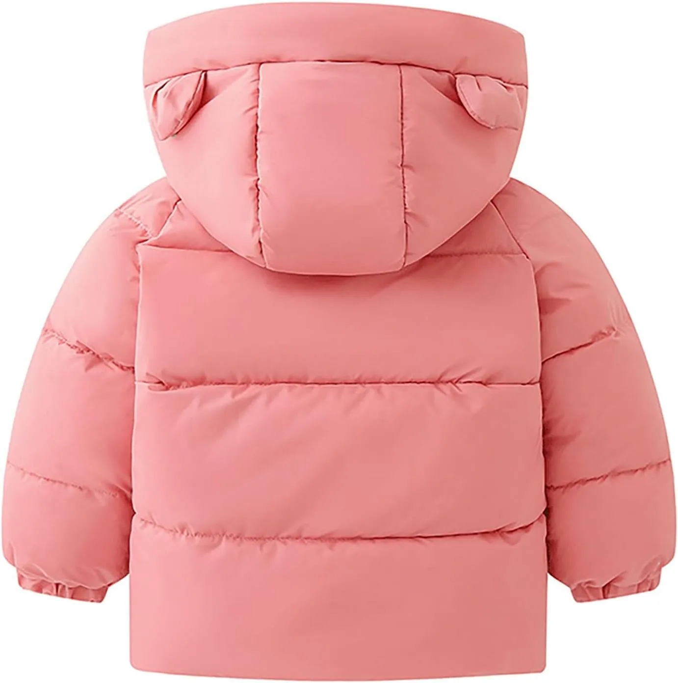 Kids Toddler Baby Girls Winter Warm Thick Solid Cotton Long Sleeve Padded Jacket Coat Winter Coat for Youth Girls