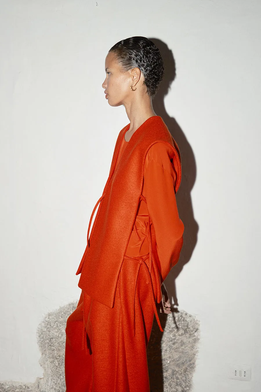 Lava Heavy Boiled Wool Vest