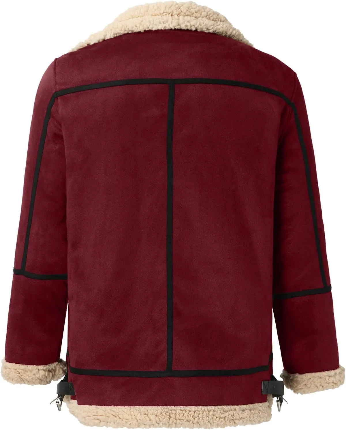 LCMTWX Men's Winter Thickened Warm Coats Solid Color Lapel Long Sleeve Coat Cardigan Plush Long Coat Mens Winter Coats