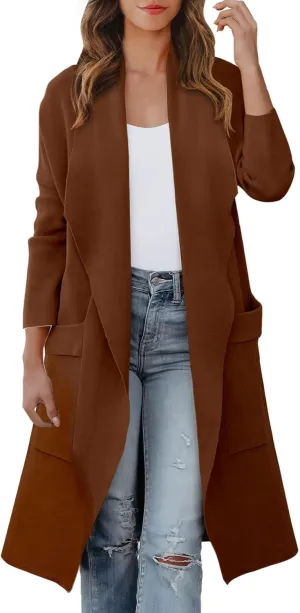 LCMTWX Winter Coat Women Long Suit Collar Printed Pocket Jacket Womens Winter Coats Trench Coat Women Coats for Women