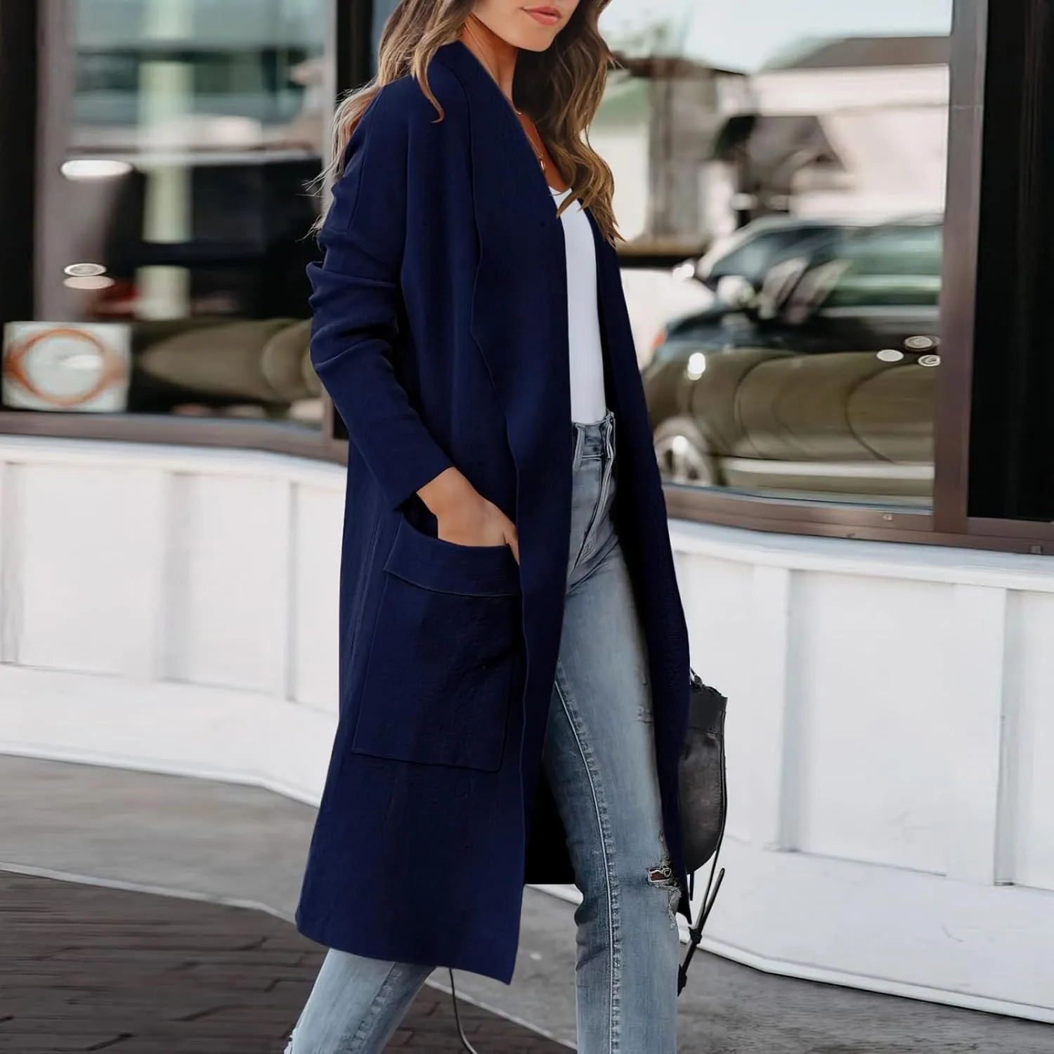 LCMTWX Women's 2023 Fashion Winter Coat Womens Elegant Windbreaker Wild Winter Women's Coat Trench Coats for Women Fall