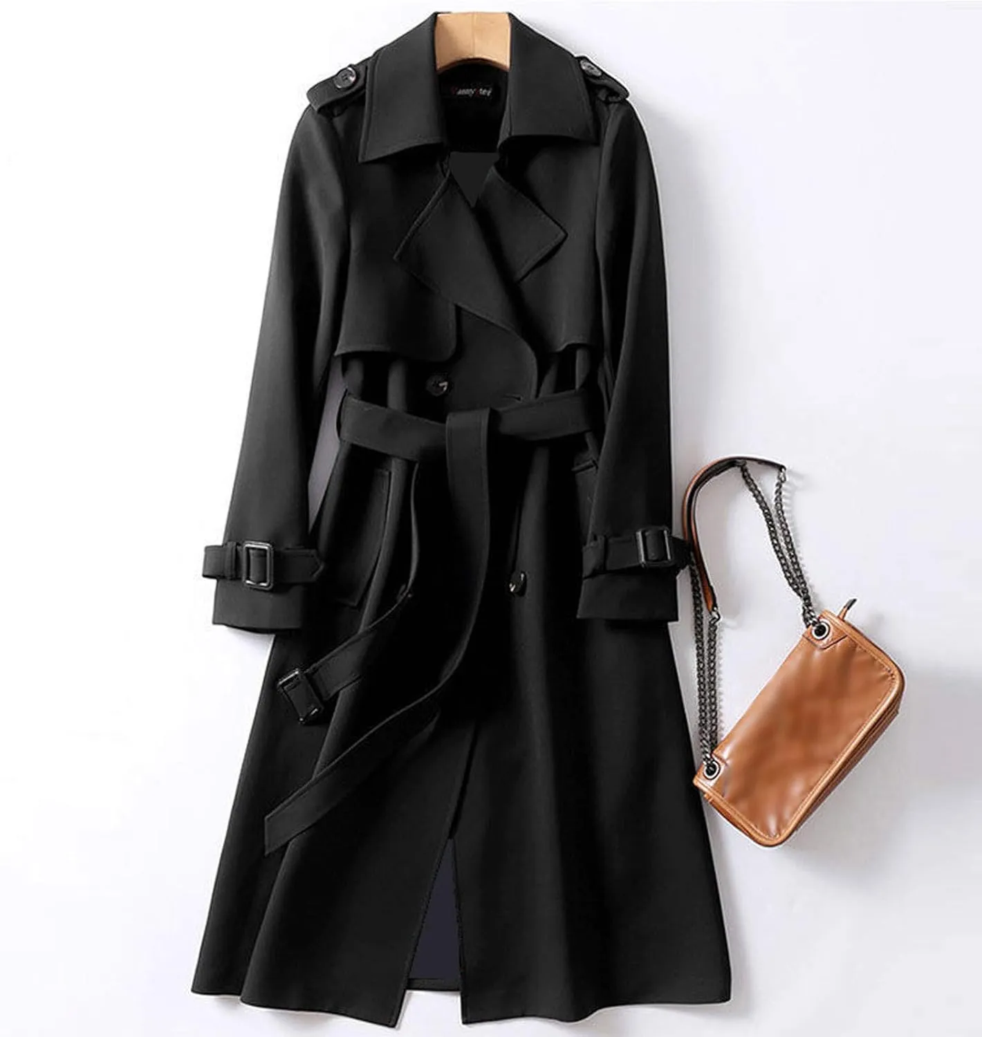LCMTWX Women's 2023 Fashion Winter Coat Womens Elegant Windbreaker Wild Winter Women's Coat Trench Coats for Women Fall