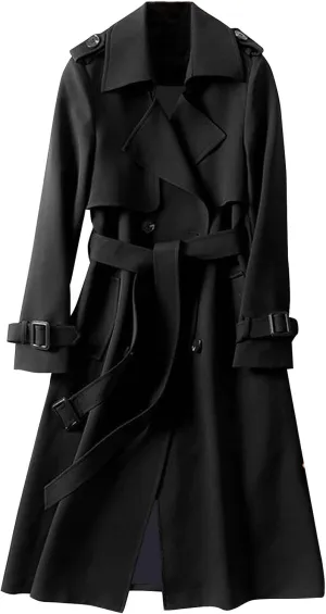 LCMTWX Women's 2023 Fashion Winter Coat Womens Elegant Windbreaker Wild Winter Women's Coat Trench Coats for Women Fall