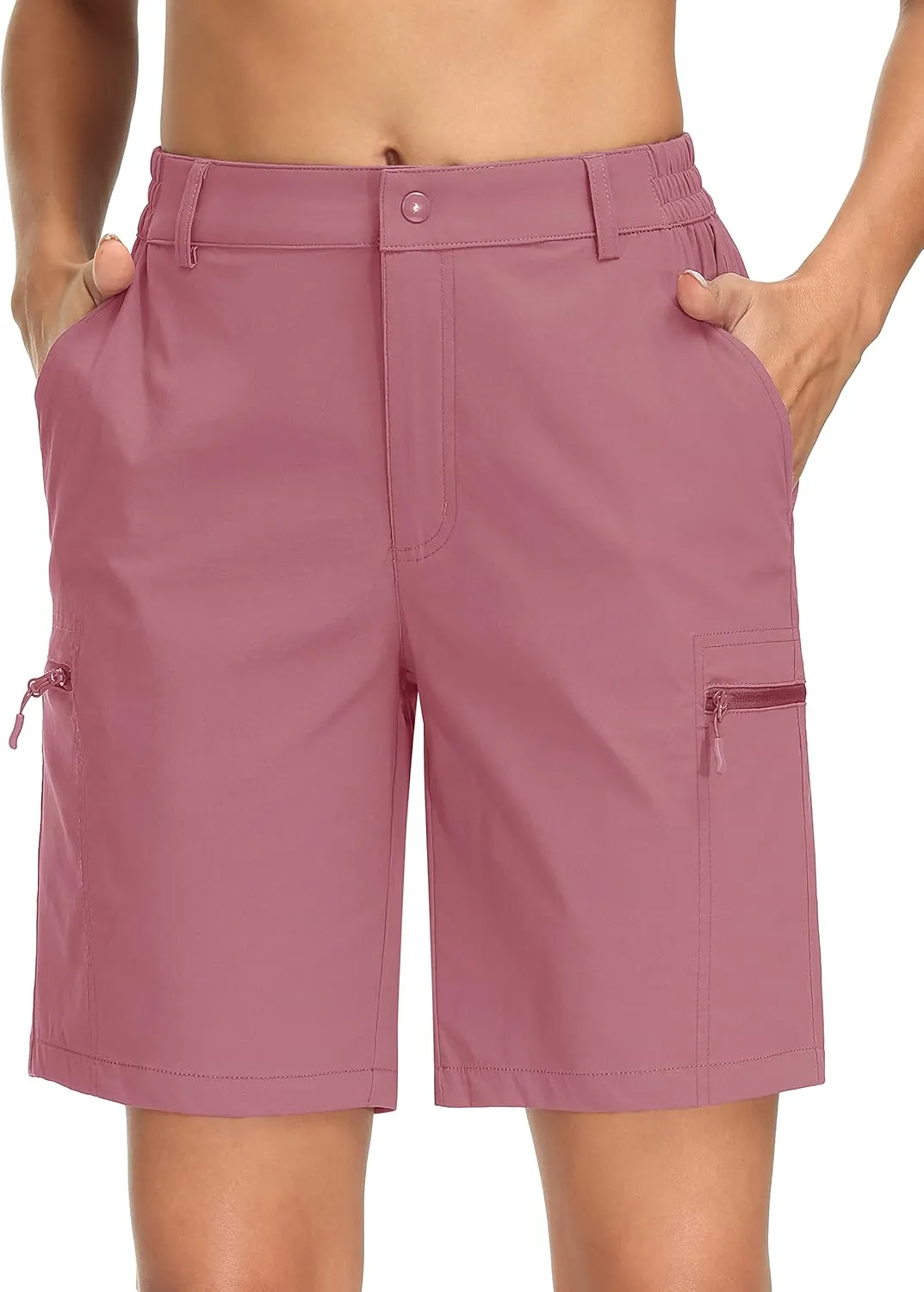 MAGCOMSEN Women's Hiking Shorts Quick Dry Lightweight Golf Shorts with 4 Pockets Summer Casual Athletic Running Shorts