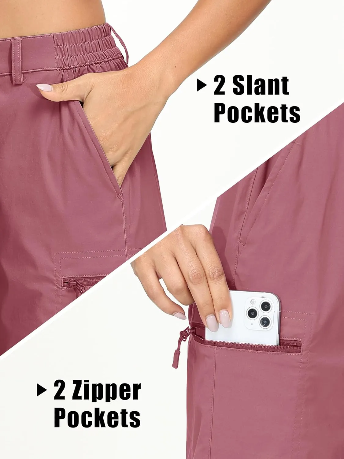 MAGCOMSEN Women's Hiking Shorts Quick Dry Lightweight Golf Shorts with 4 Pockets Summer Casual Athletic Running Shorts