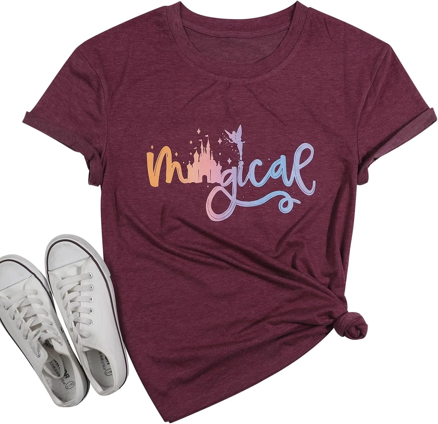 Magical Shirt for Women Magic Kingdom Tshirt Family Vacation Tee Castle Graphic Short Sleeve Tops