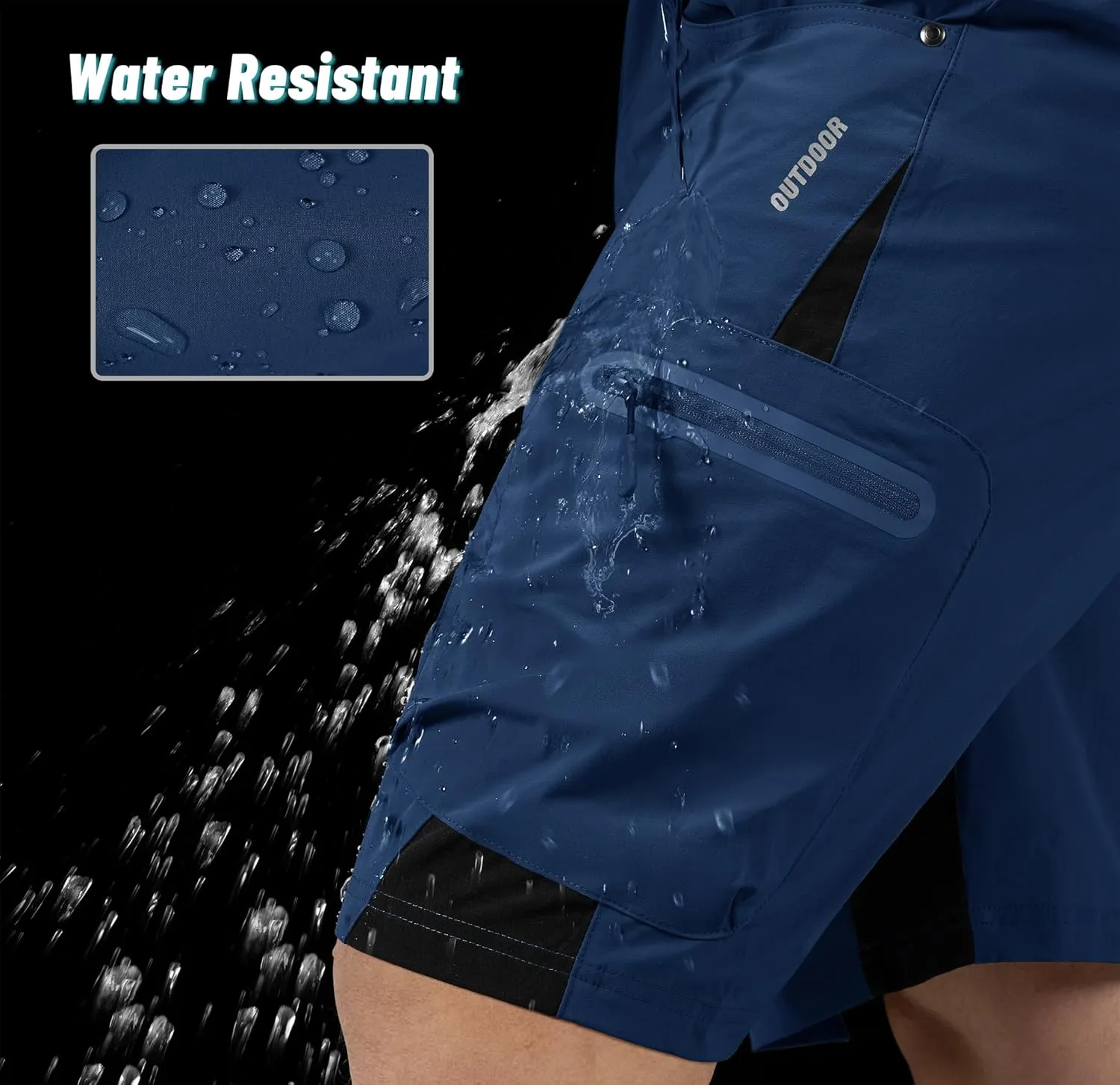 MAGNIVIT Men's Hiking Shorts Quick Dry Cargo Shorts Ripstop Tactical Water Repellent Work Shorts with Multi-Pockets