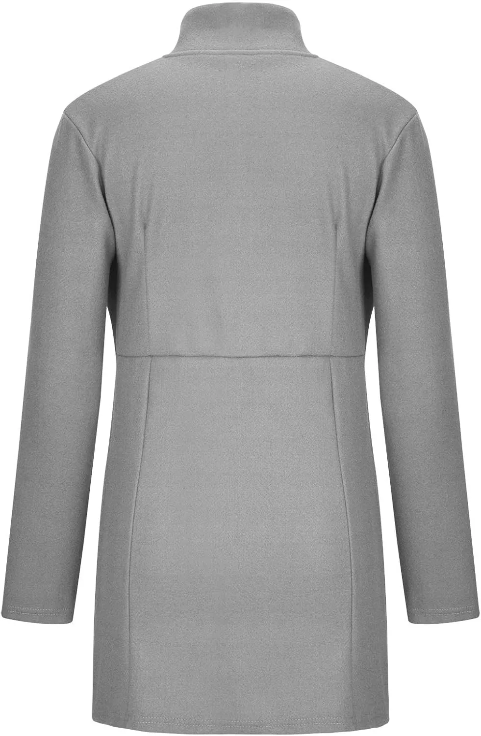maisdgop Women's Trench Coat Open Front Long Sleeve Windbreaker Jacket Classic Belted Lapel Waterproof Overcoat with Pockets