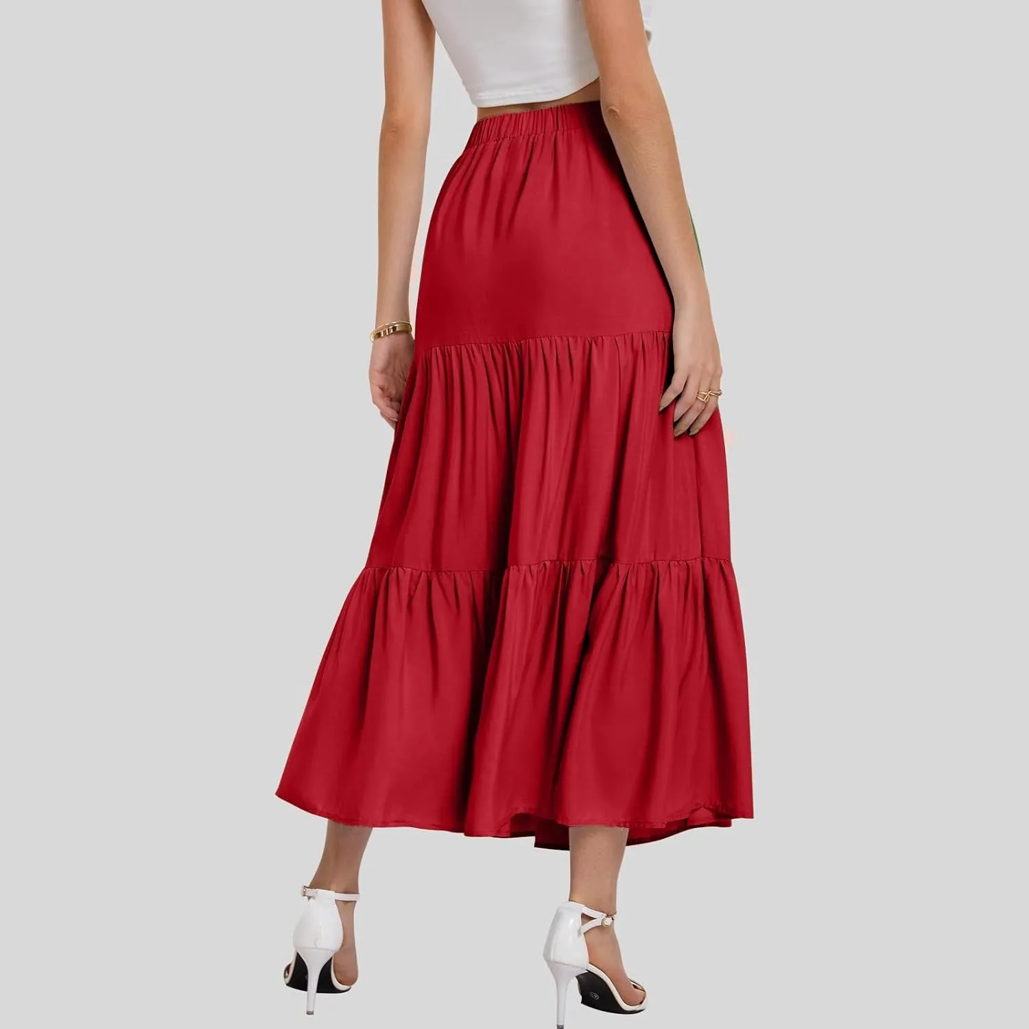 Maxi Skirts for Women Ankle Length Skirt Casual Long Skirt High Waisted Maxi Skirt Reg and Plus Size Skirt Long