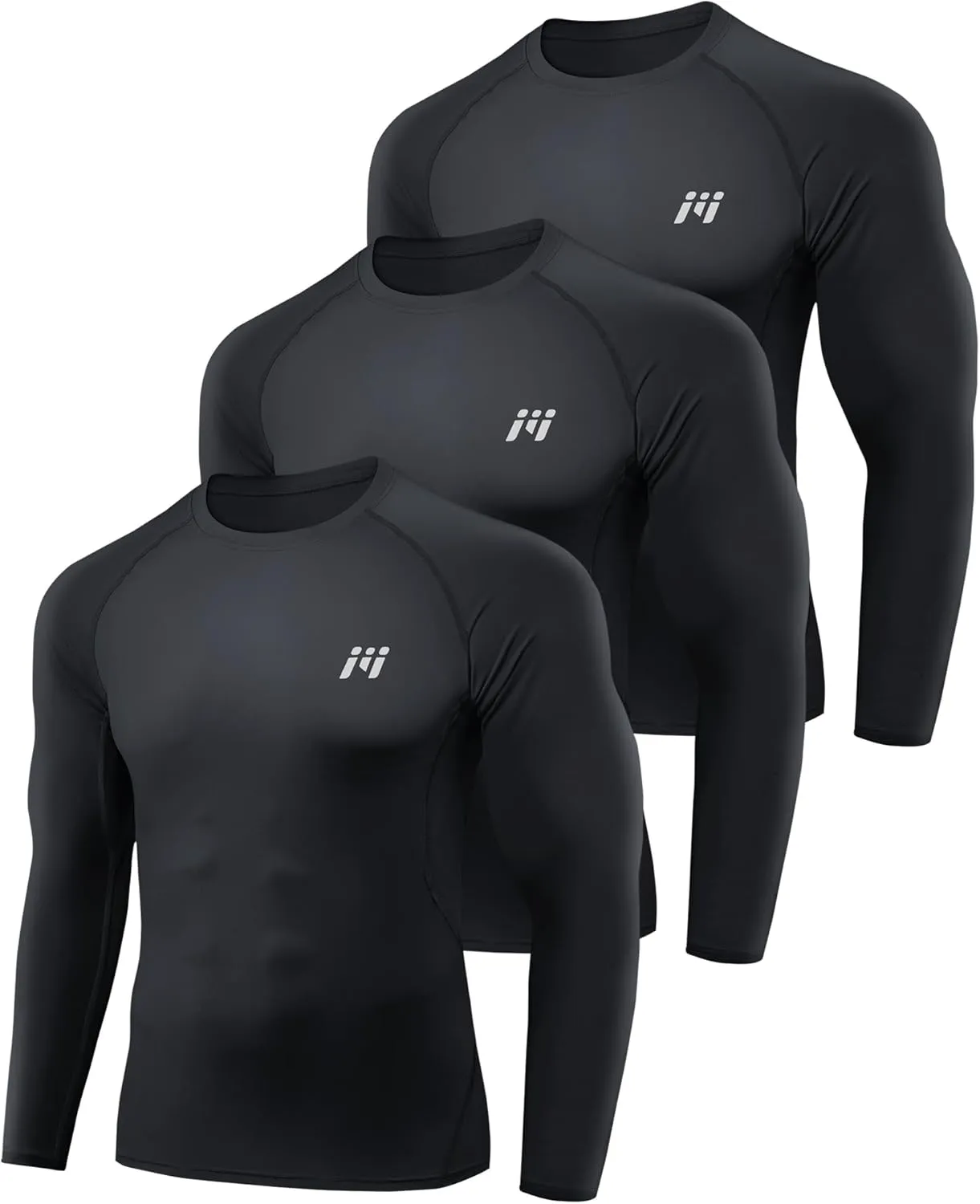 MEETWEE Compression Shirt Men, Long Short Sleeve Athletic Workout Shirt Base Layer Undershirt for Sport Running Fitness