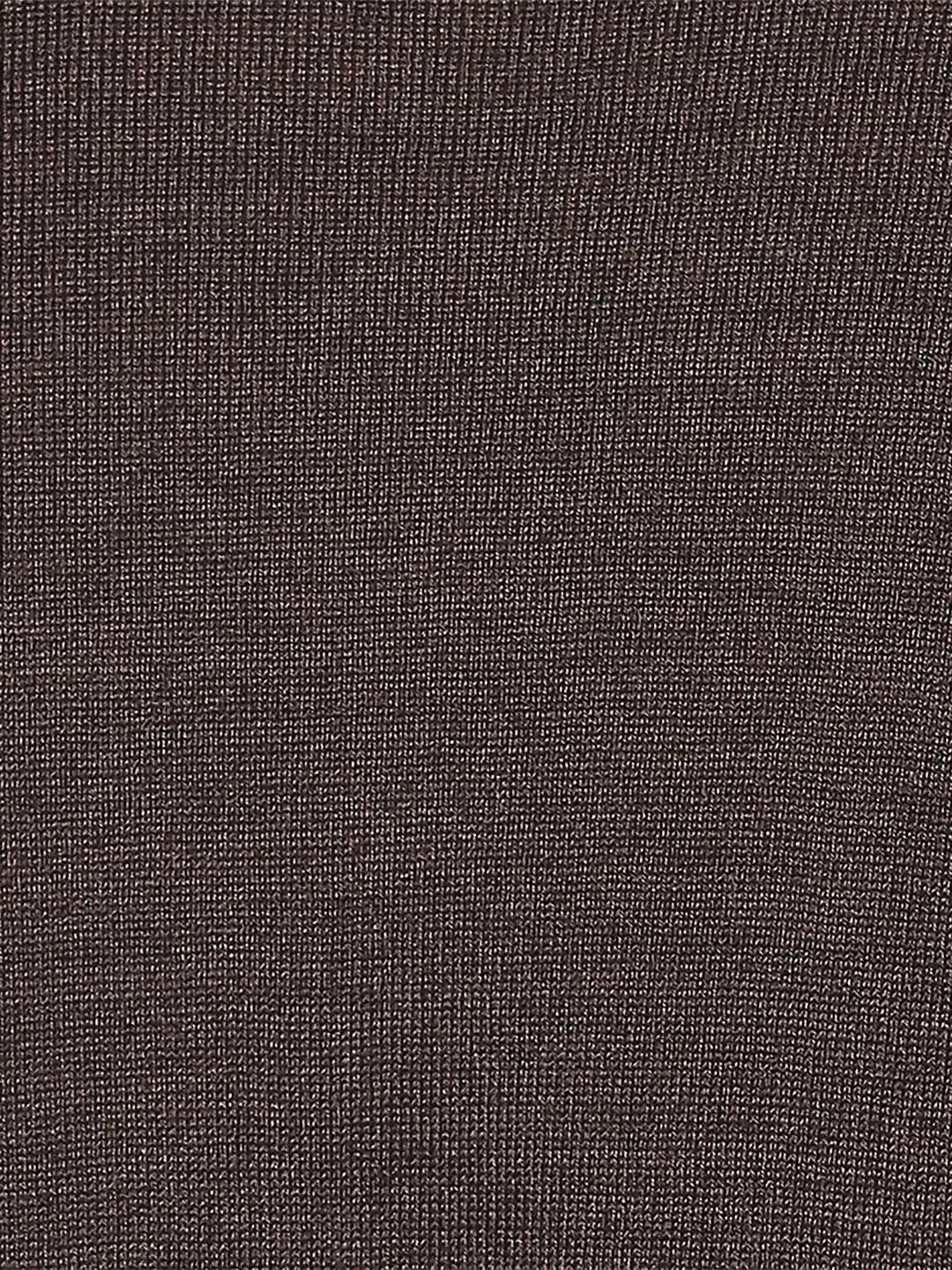 Men Brown Contemporary Fit Solid Wool Blend Band Collar Sweaters