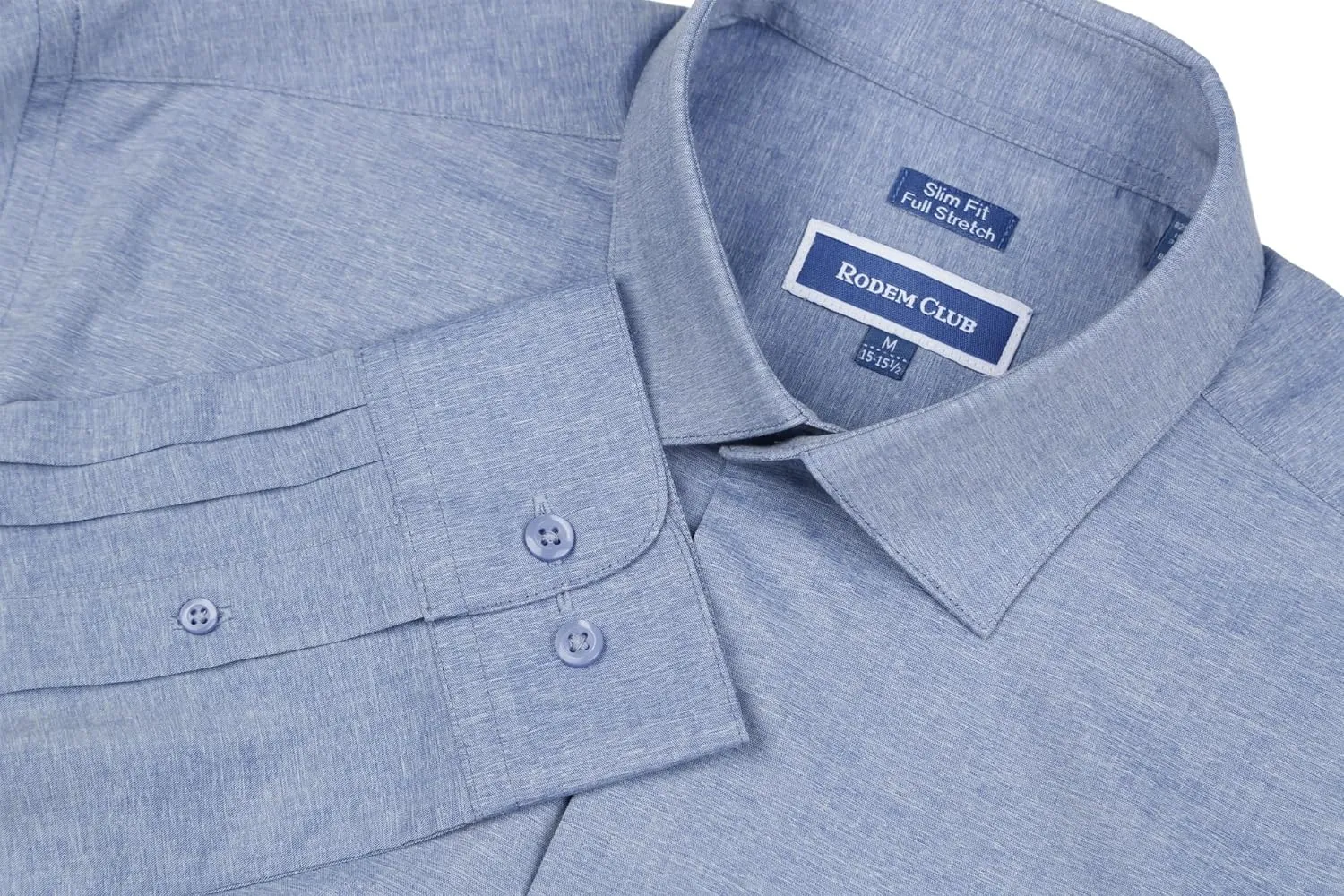 Men's Dress Shirt Long Sleeve Stretch Wrinkle-Resistant Formal Shirt Business Casual Heather Button Down Shirts