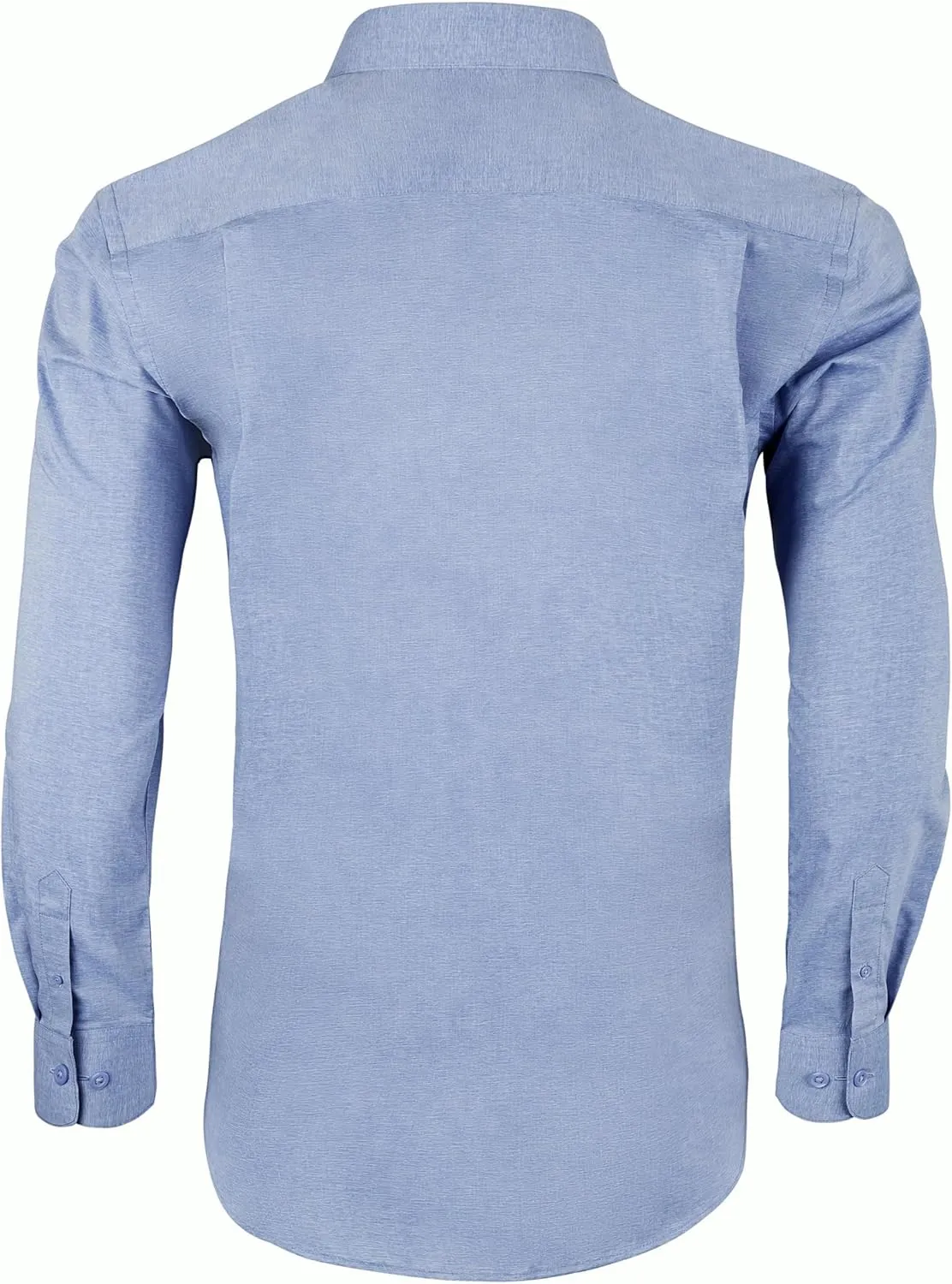 Men's Dress Shirt Long Sleeve Stretch Wrinkle-Resistant Formal Shirt Business Casual Heather Button Down Shirts