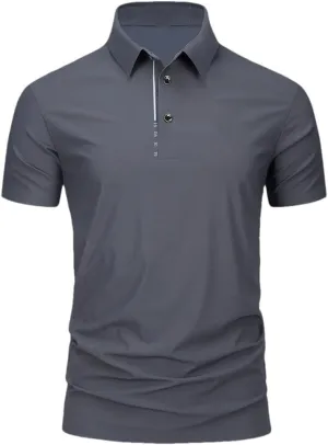 Men's Golf T-Shirt Short Sleeve Shirt Quick Dry Breathable Polo Shirts for Men Golf Shirts