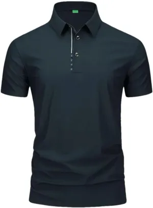 Men's Golf T-Shirt Short Sleeve Shirt Quick Dry Breathable Polo Shirts for Men Golf Shirts