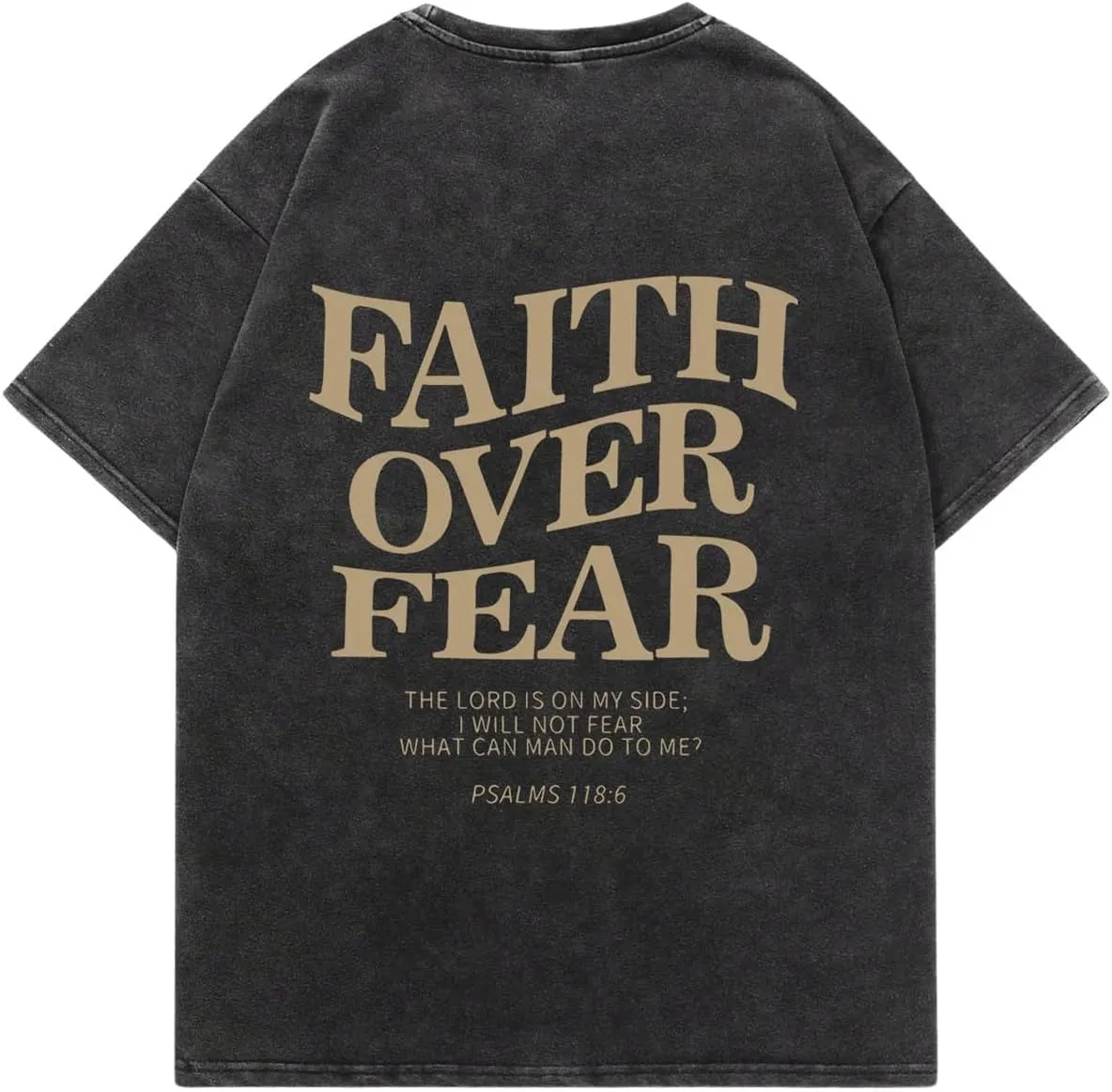 Men's Graphic Tee Shirt Oversized Drop Shoulder Vintage T-Shirt Letter Print Streetwear Casual Summer Tops