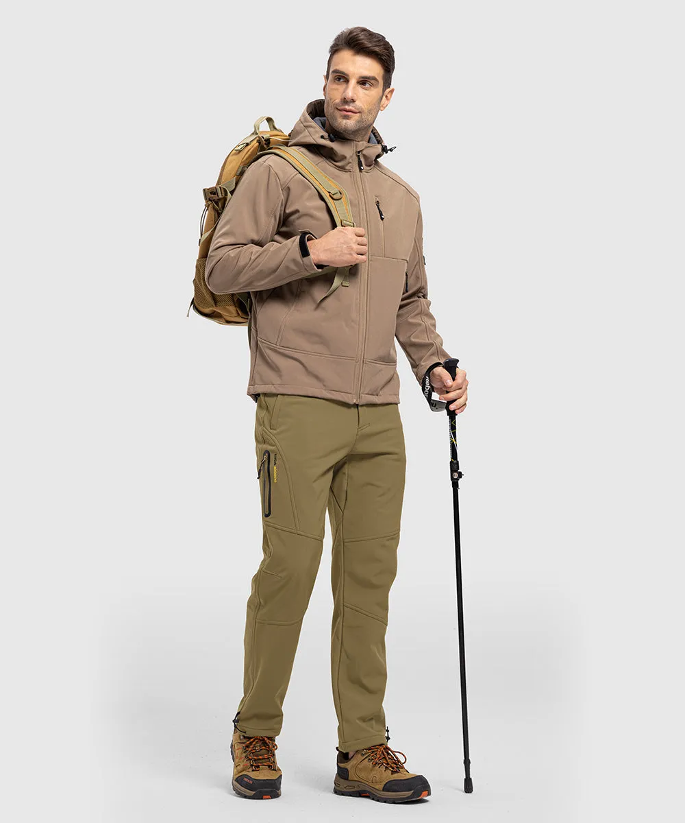 Men's Insulated Outdoor Composite Fleece Lined Hiking Pants