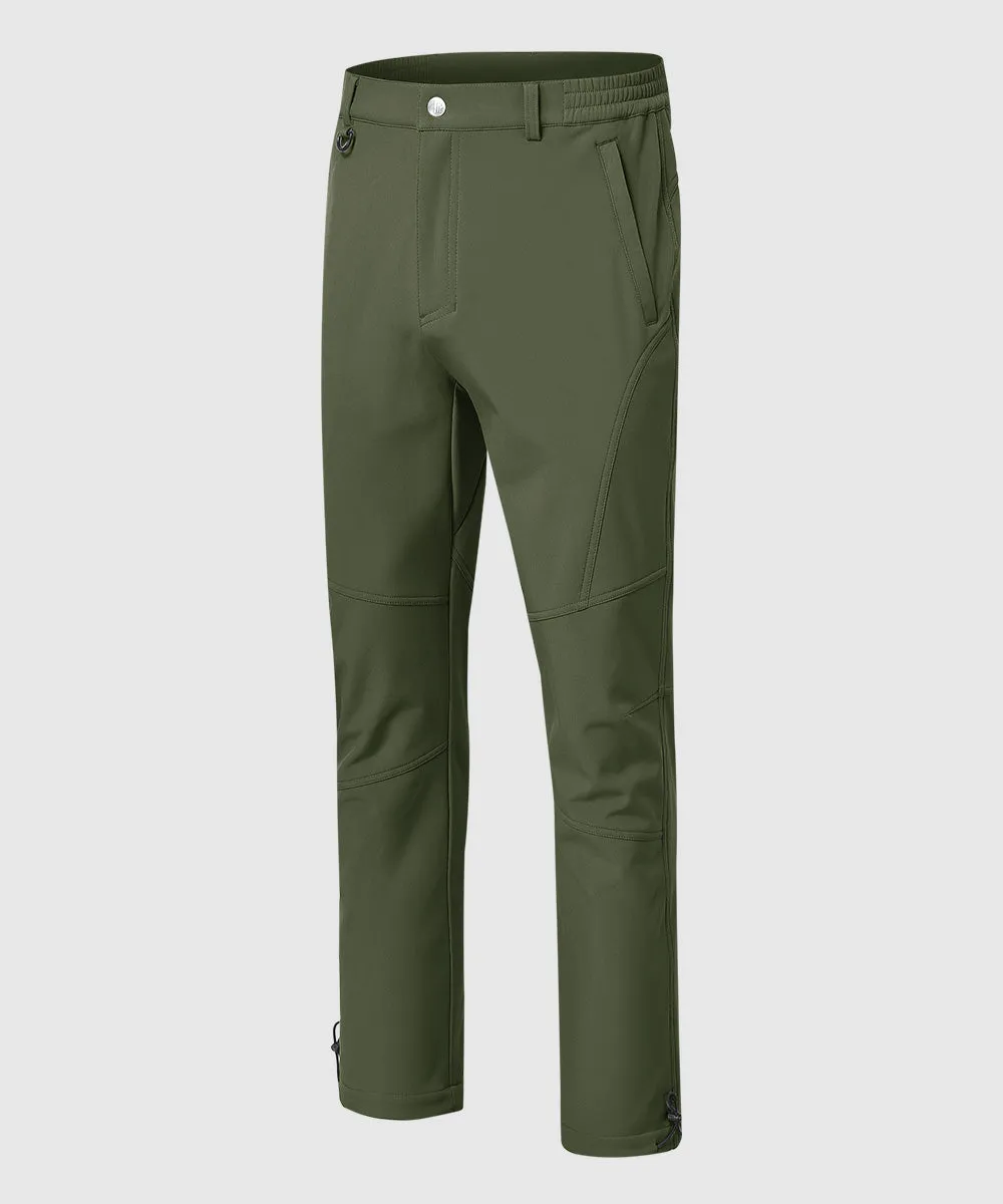 Men's Insulated Outdoor Composite Fleece Lined Hiking Pants