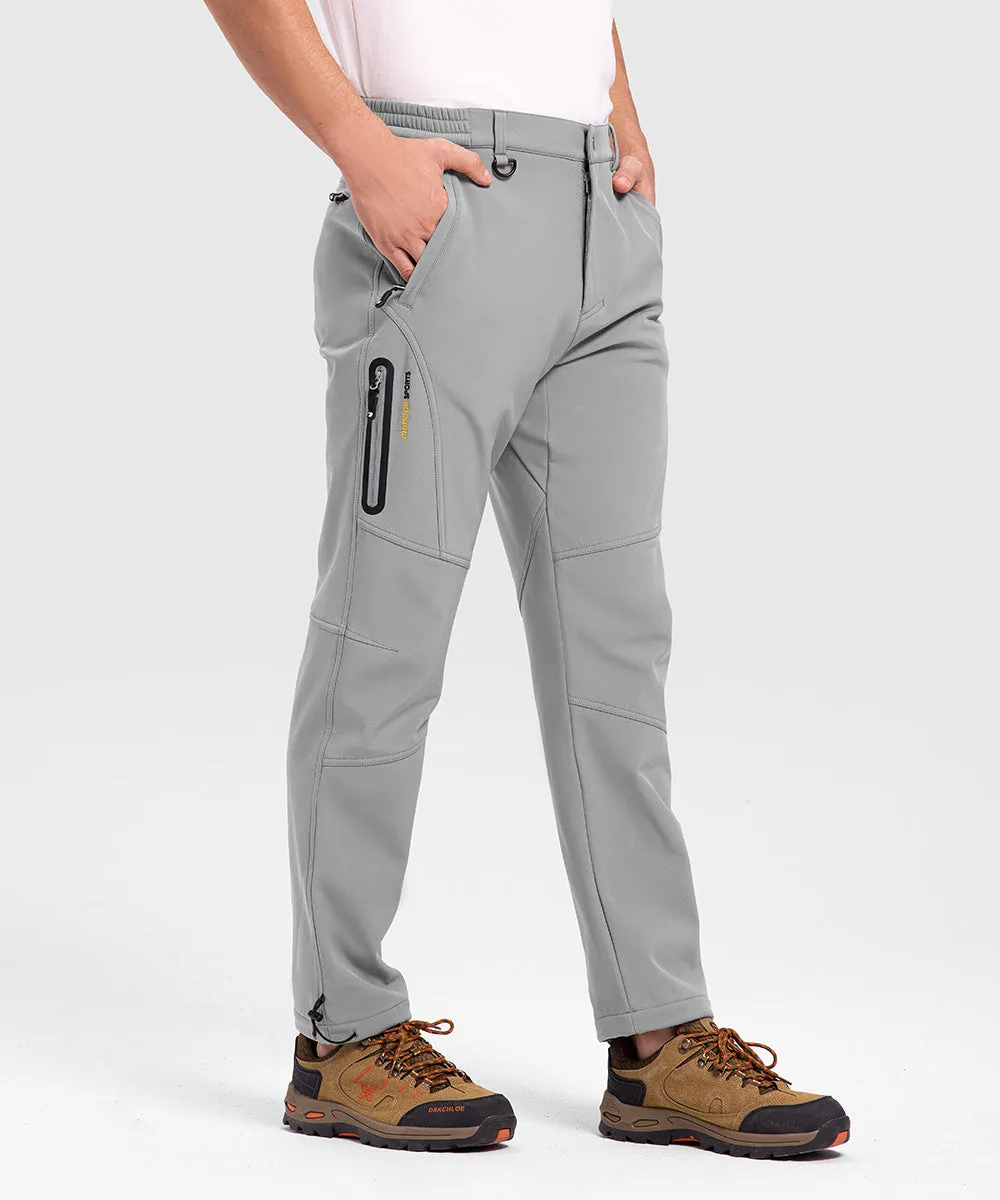 Men's Insulated Outdoor Composite Fleece Lined Hiking Pants