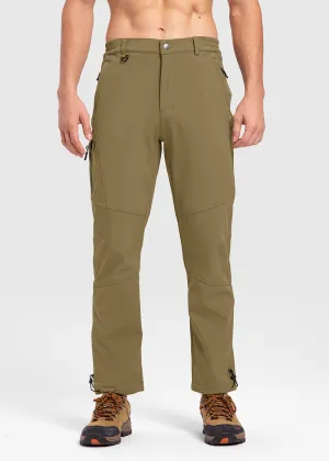 Men's Insulated Outdoor Composite Fleece Lined Hiking Pants