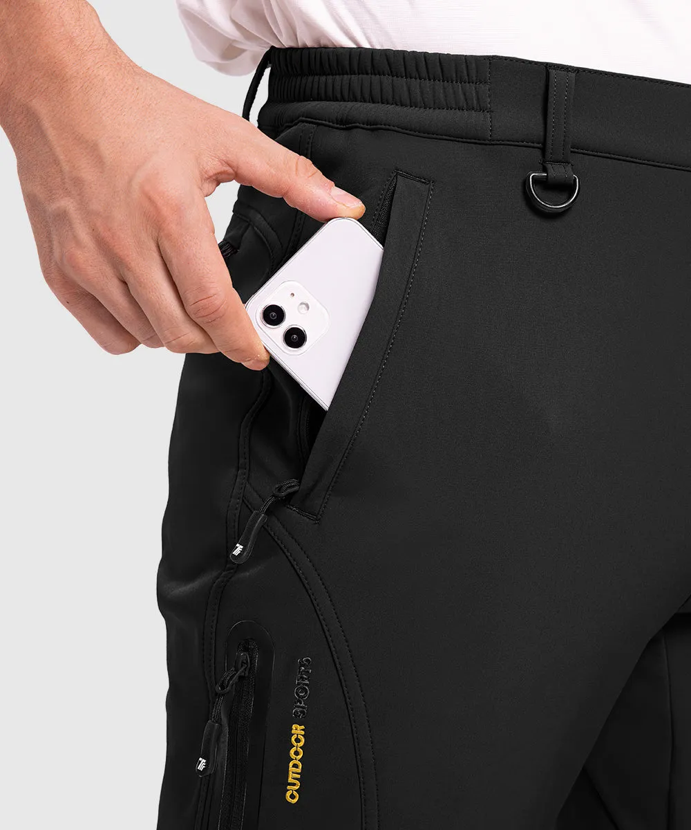 Men's Insulated Outdoor Composite Fleece Lined Hiking Pants