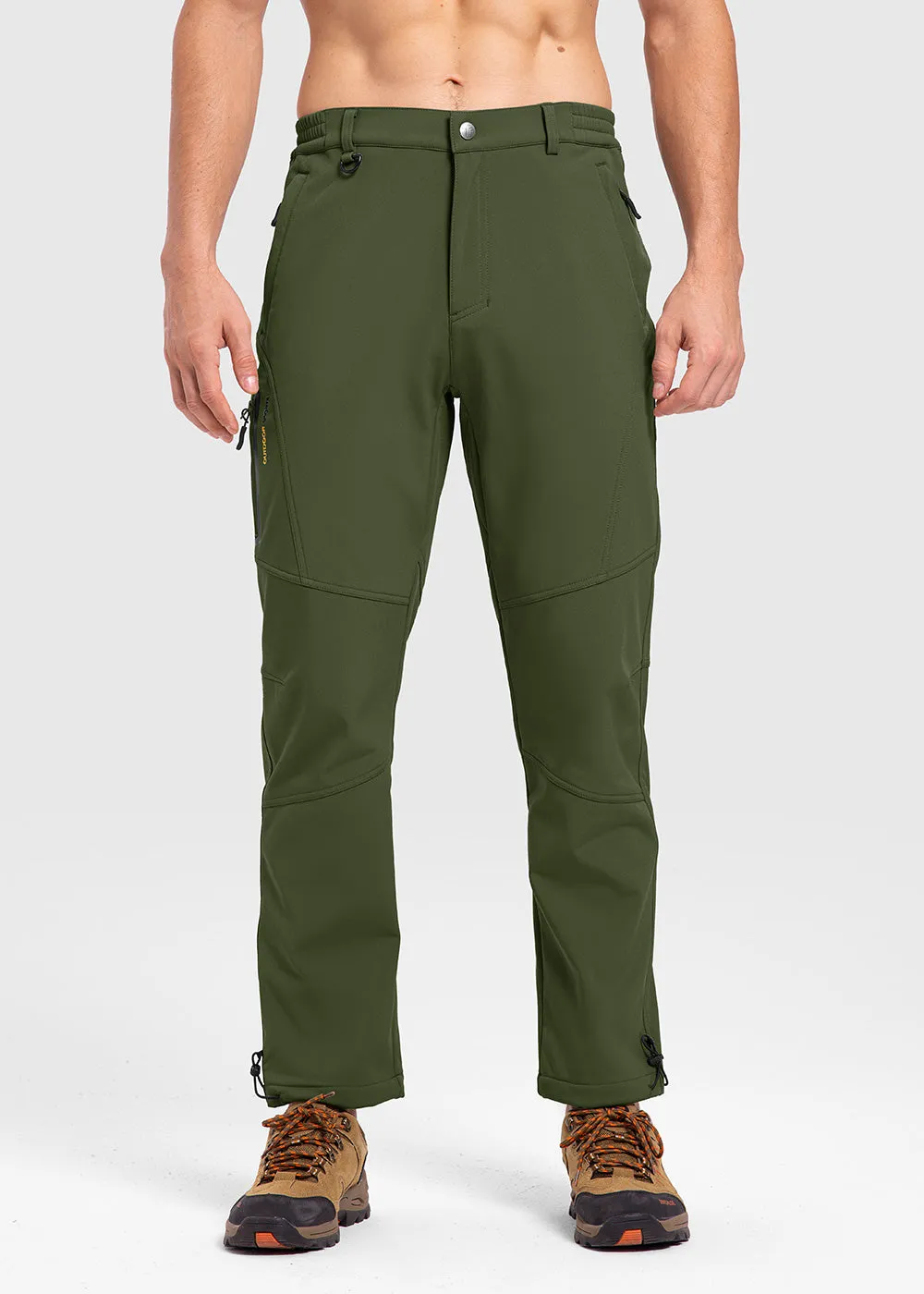 Men's Insulated Outdoor Composite Fleece Lined Hiking Pants