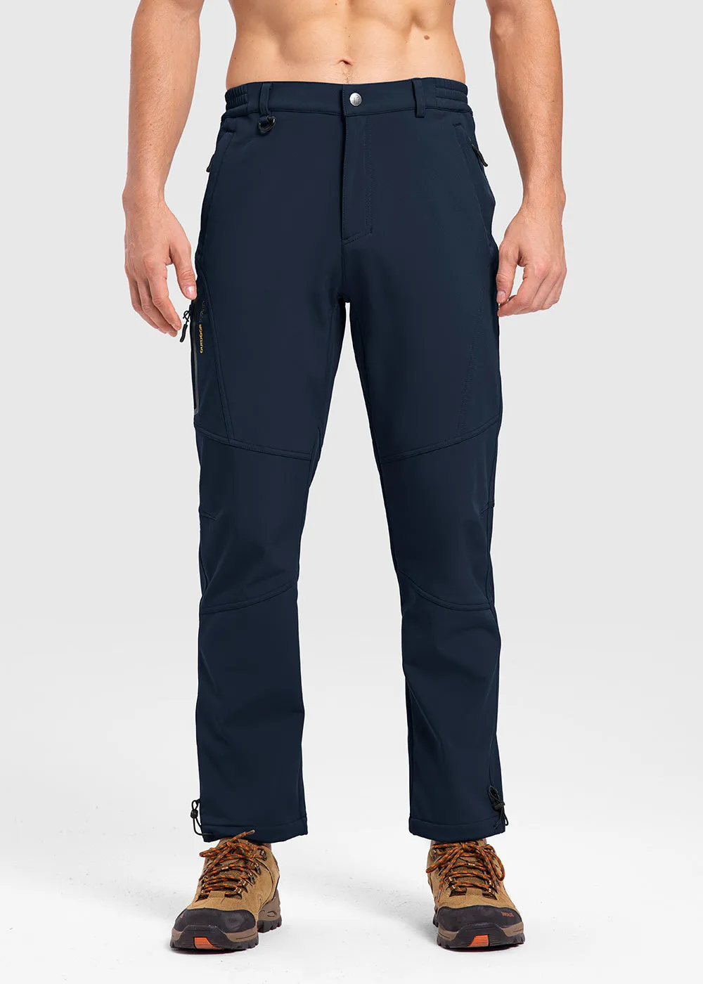 Men's Insulated Outdoor Composite Fleece Lined Hiking Pants