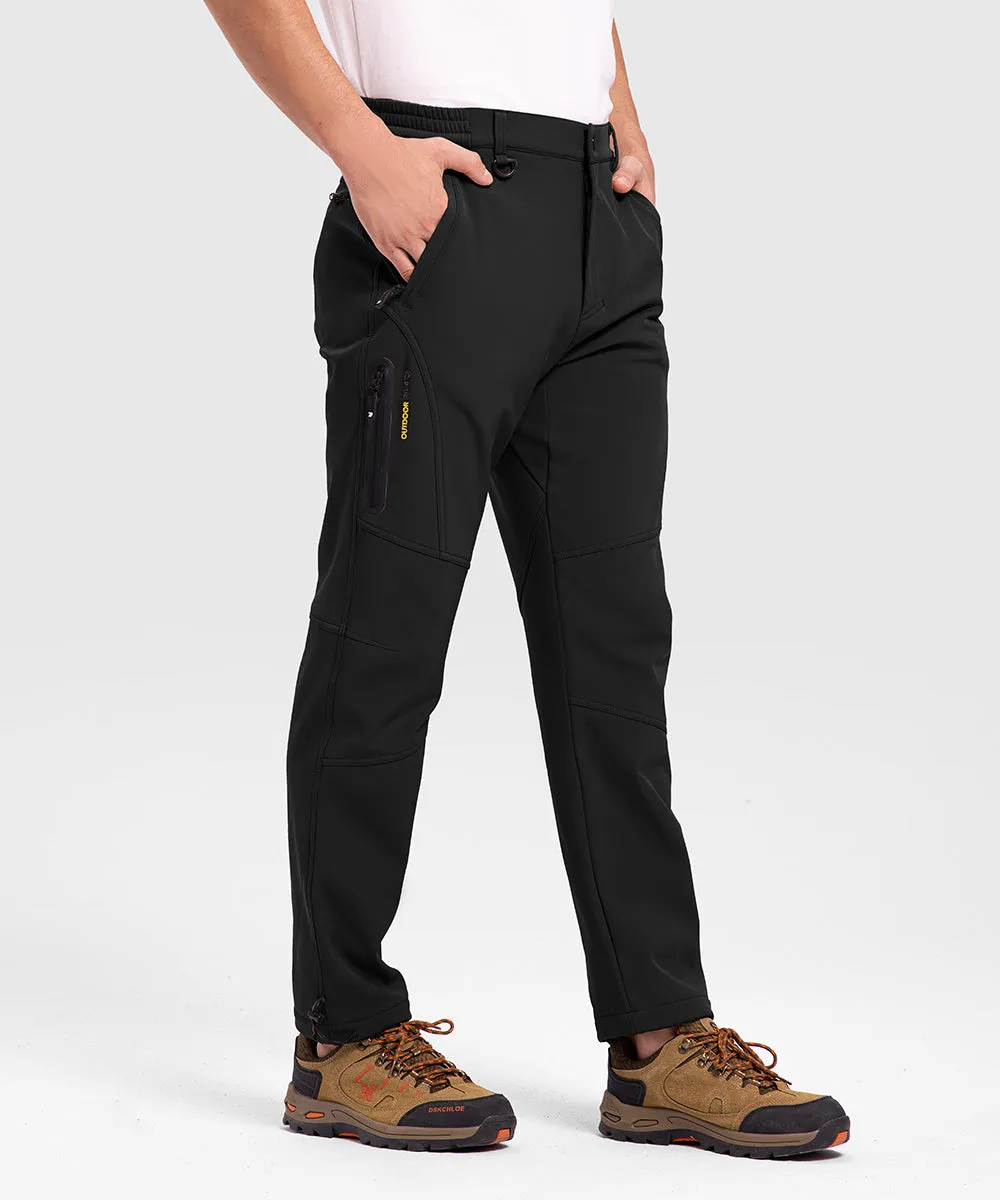 Men's Insulated Outdoor Composite Fleece Lined Hiking Pants