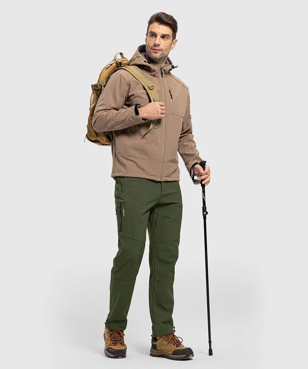 Men's Insulated Outdoor Composite Fleece Lined Hiking Pants