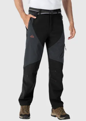 Men's Insulated Water Resistant Warm Fleece Lined Ski Pants