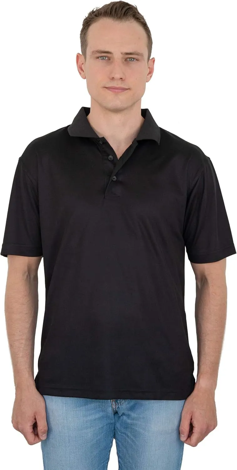 Men's Polo Shirt  Performance Quick Dry Short Sleeve Lightweight Regular Fit Classic Pique Casual Collared Top