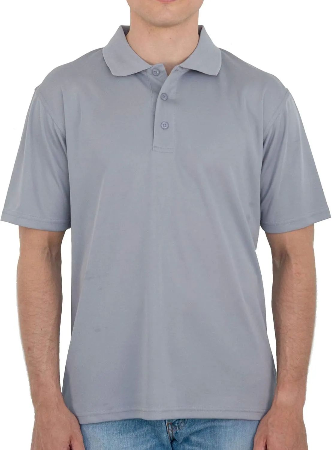 Men's Polo Shirt  Performance Quick Dry Short Sleeve Lightweight Regular Fit Classic Pique Casual Collared Top