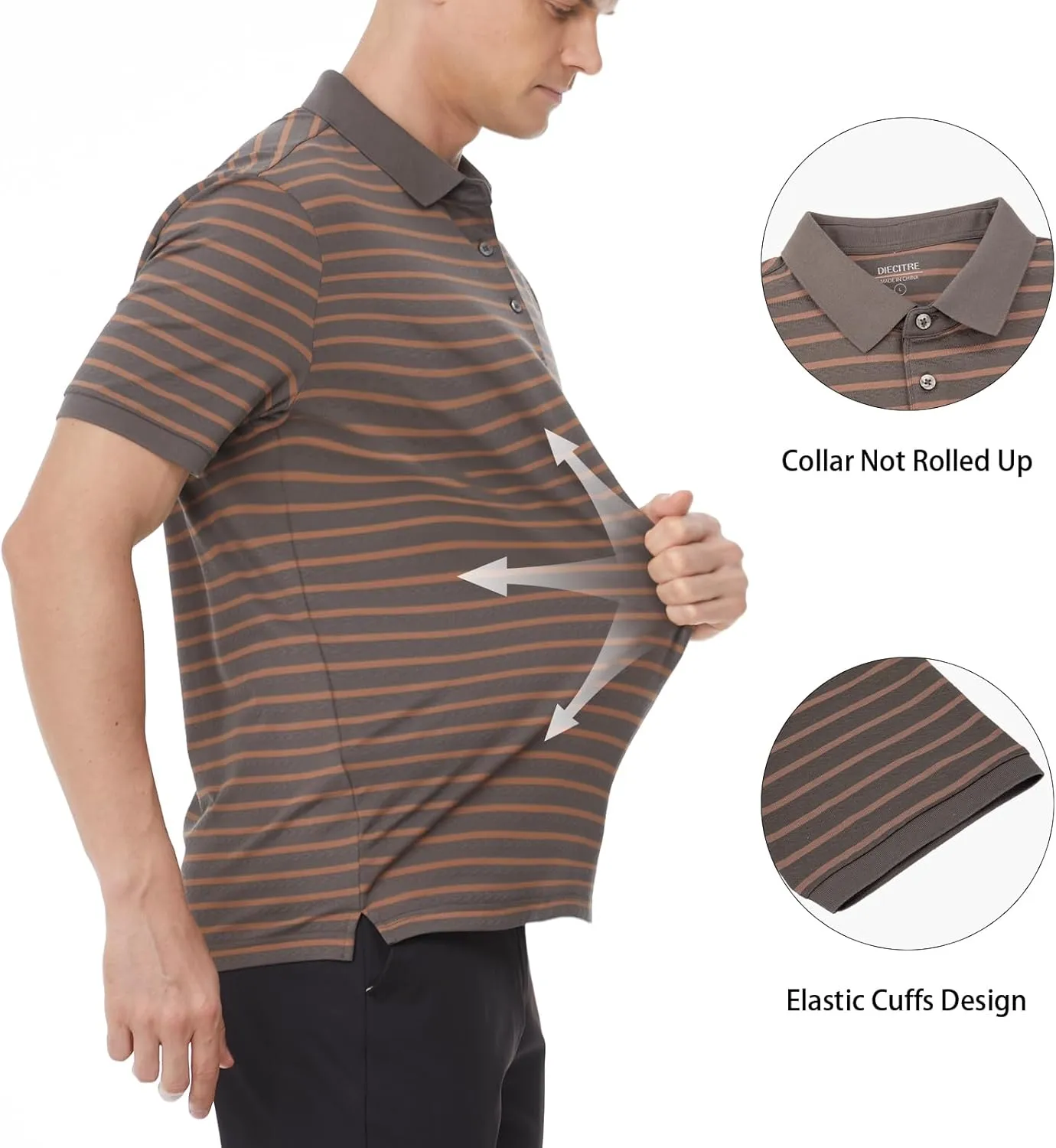 Mens Polo Shirts Short Sleeve Golf Shirt Moisture Wicking Dry Fit Casual Stylish Polo Shirt for Men