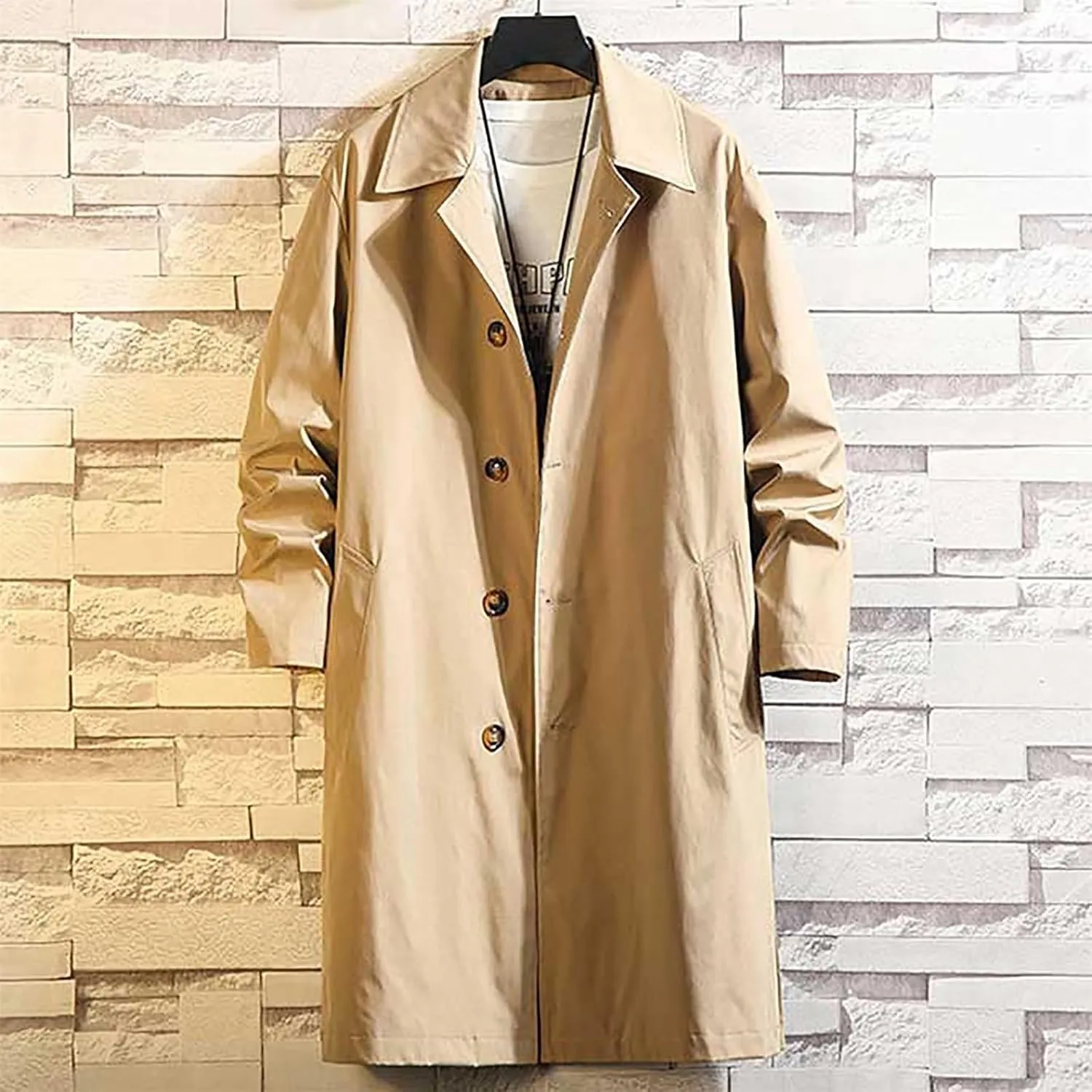 Mens Rain Jacket British Long Trench Coat Men Raincoat Fog Trench Coat Men Wool Overcoat Fog Trench Coat Men Big And