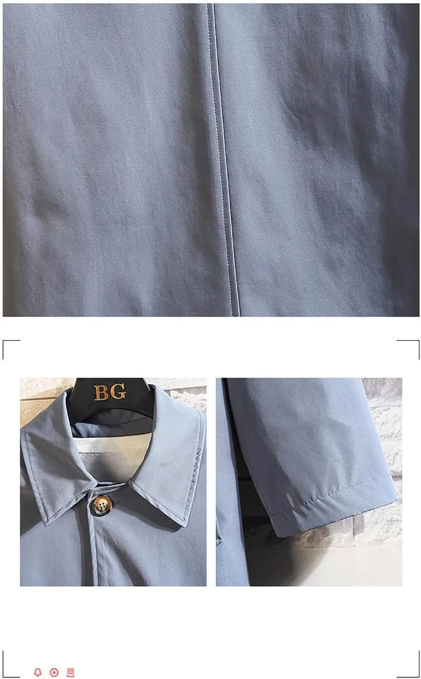 Mens Rain Jacket British Long Trench Coat Men Raincoat Fog Trench Coat Men Wool Overcoat Fog Trench Coat Men Big And