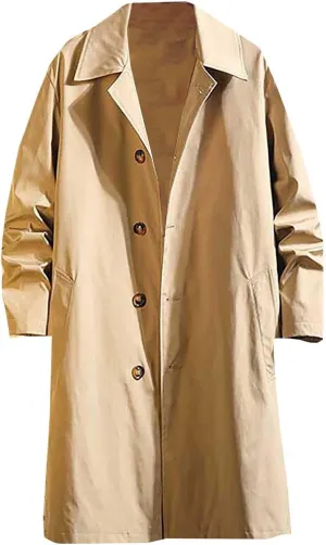 Mens Rain Jacket British Long Trench Coat Men Raincoat Fog Trench Coat Men Wool Overcoat Fog Trench Coat Men Big And