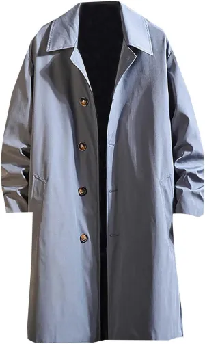 Mens Rain Jacket British Long Trench Coat Men Raincoat Fog Trench Coat Men Wool Overcoat Fog Trench Coat Men Big And