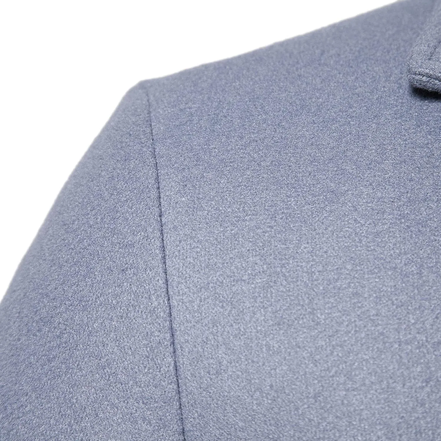Men's Winter Trench Coat Full Length Single Breasted Warm Pea coat Wool Blend Long Windbreaker Notch Lapel Overcoat
