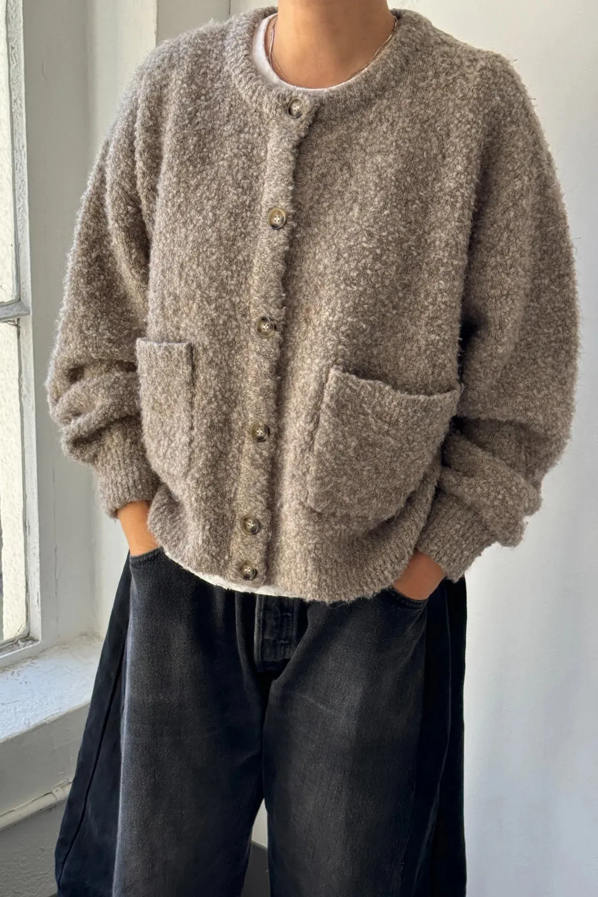 Millie Cardigan in Smoke By Le Bon Shoppe