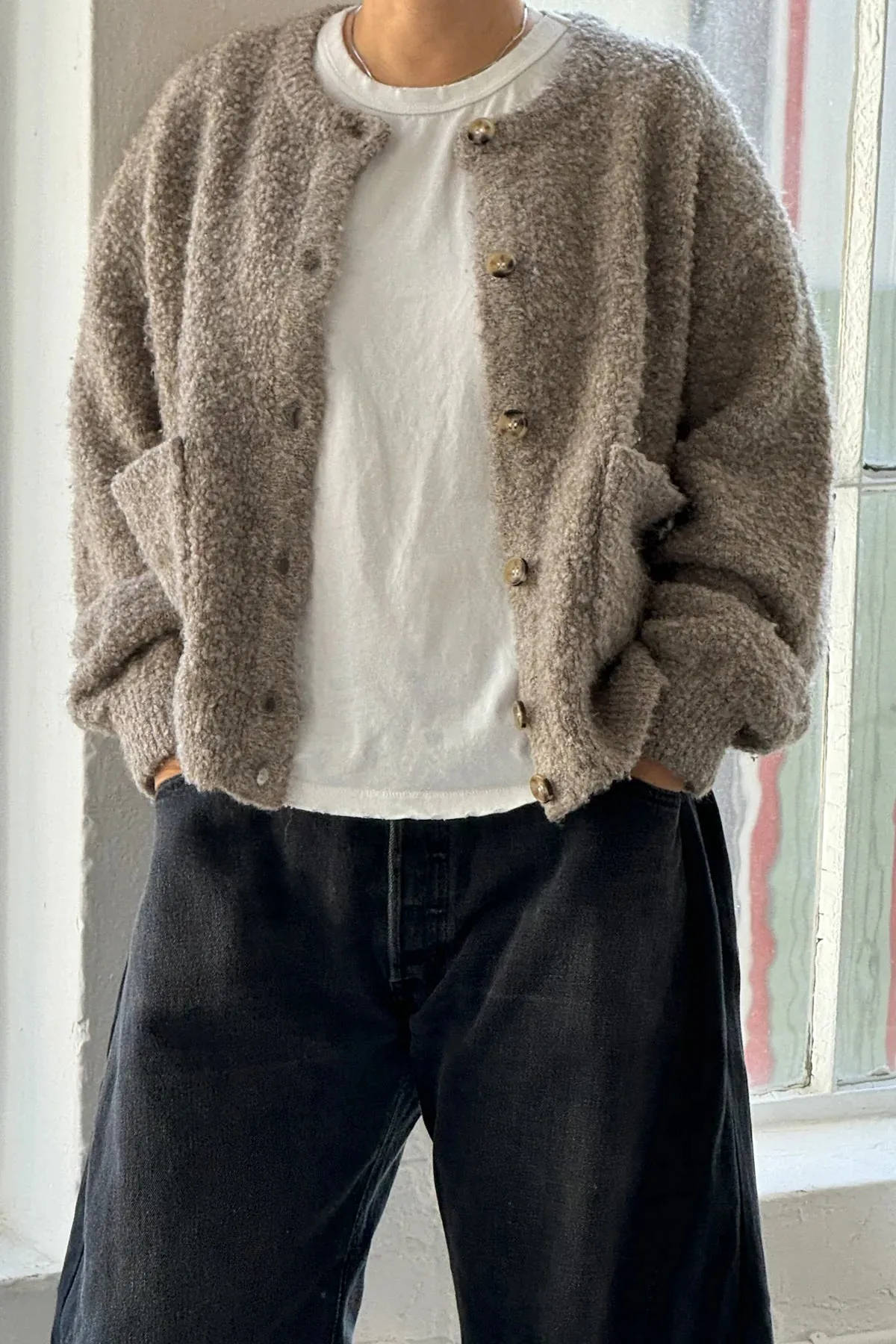 Millie Cardigan in Smoke By Le Bon Shoppe