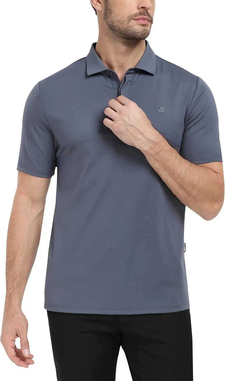 MoFiz Men's Polo Golf Short Sleeve Ultra Soft Comfy Collared T-Shirt Casual Quick Dry Classic Polo Shirt