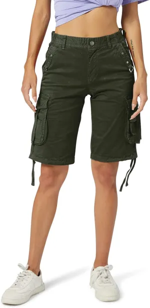 OCHENTA Women's Cargo Shorts with Multi Pockets Casual Bermuda Hiking Shorts