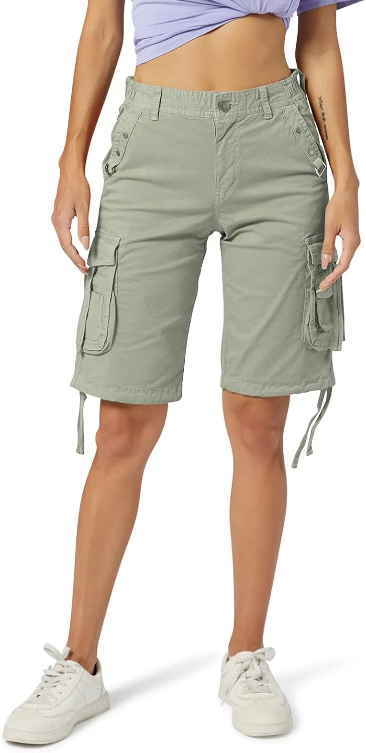 OCHENTA Women's Cargo Shorts with Multi Pockets Casual Bermuda Hiking Shorts