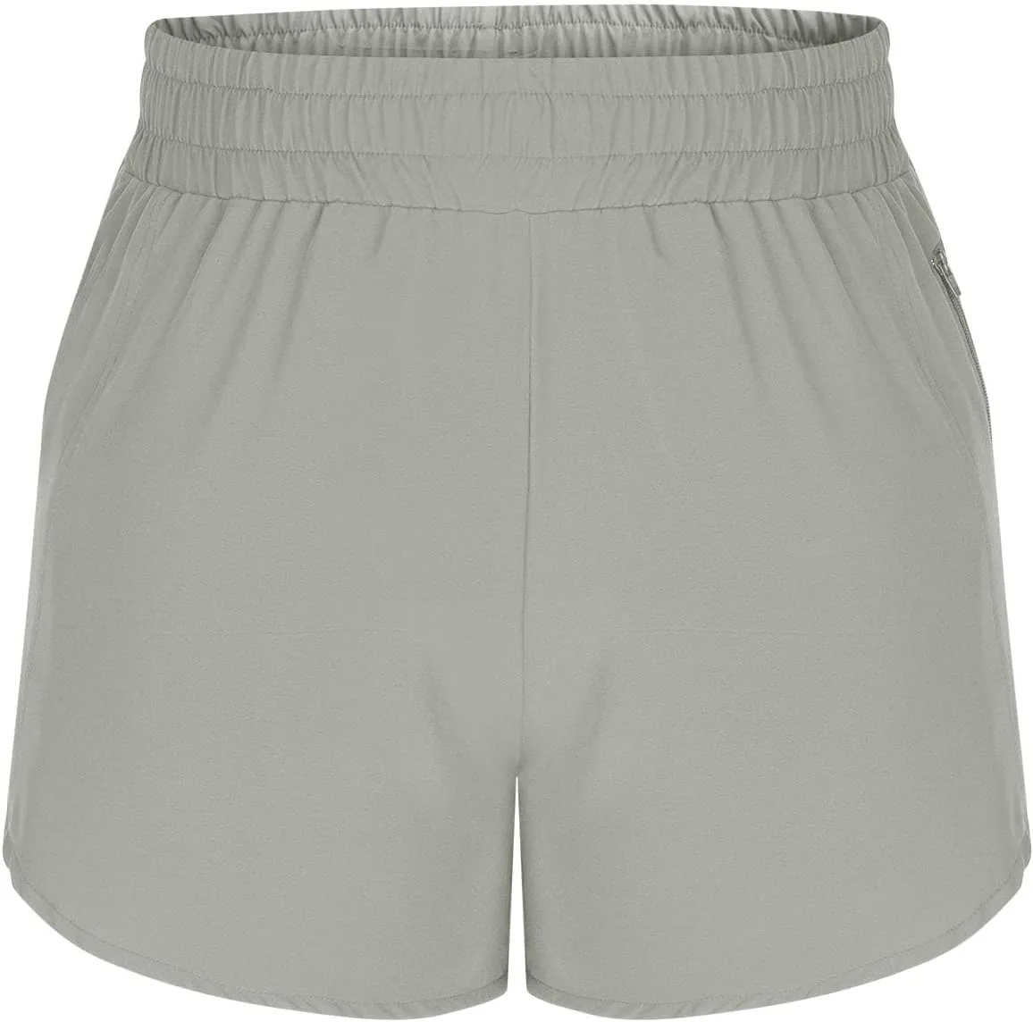 oiangi Running Shorts for Women High Waisted Quick Dry Athletic Shorts Lightweight Workout Biker Shorts with Zipper Pockets