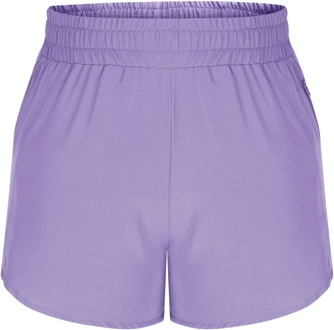 oiangi Running Shorts for Women High Waisted Quick Dry Athletic Shorts Lightweight Workout Biker Shorts with Zipper Pockets