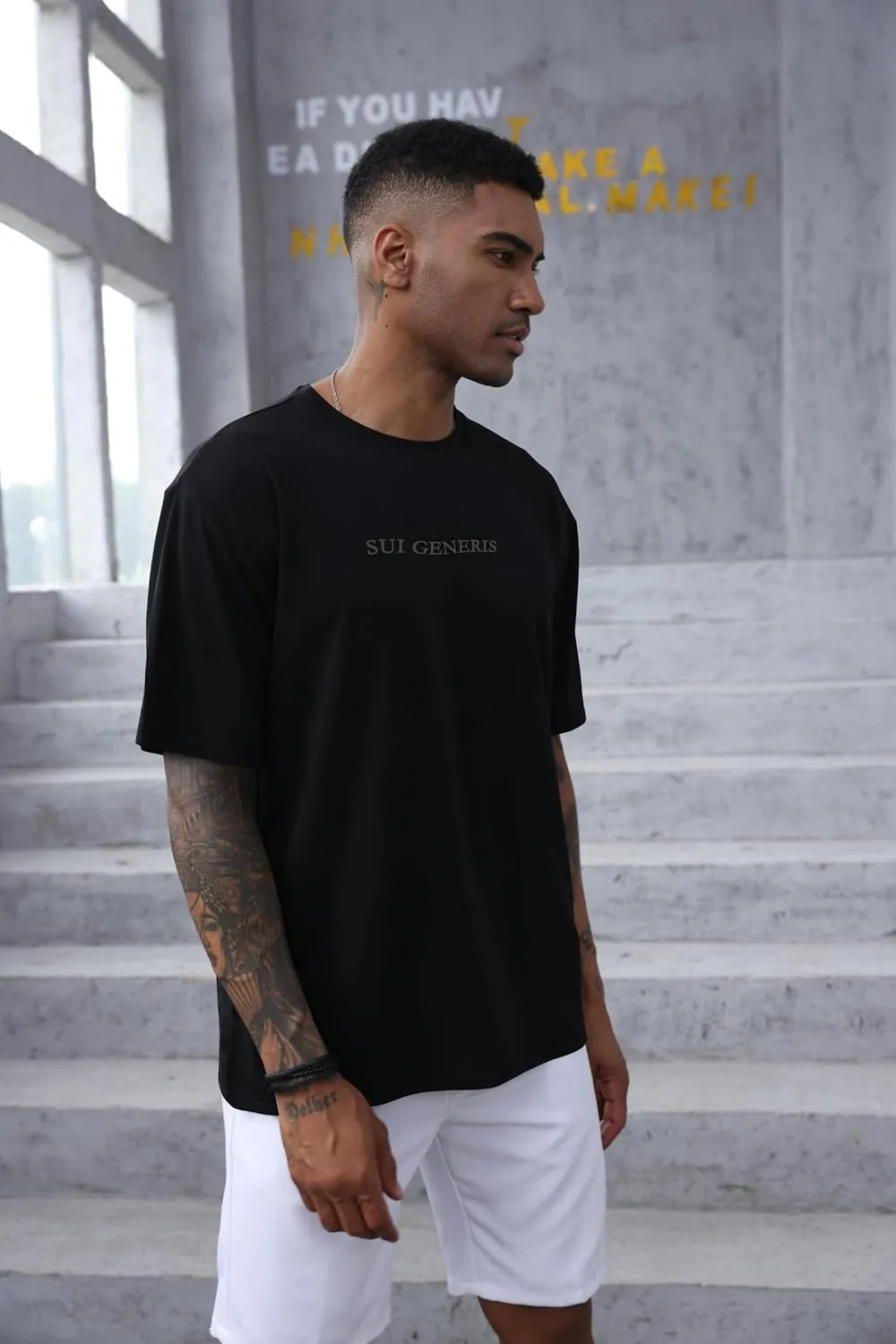 Opomelo Men's Fashion Athletic T-Shirt Oversized Workout Short Sleeve Shirt Casual Crew Neck Cotton Tee