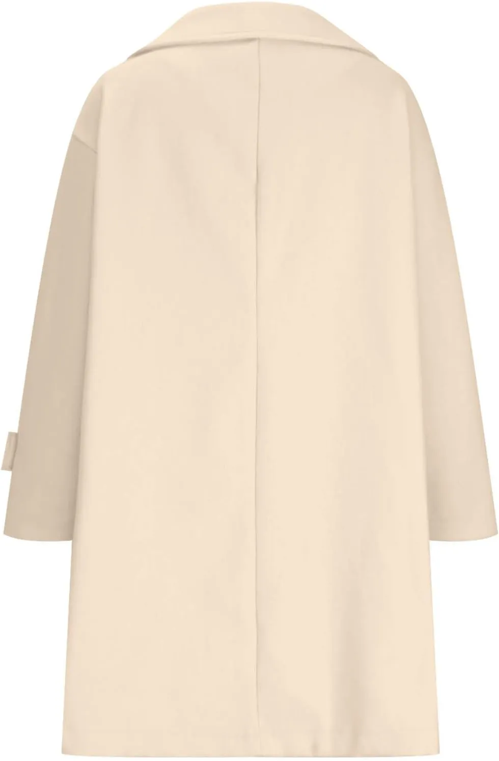 Pea Coats for Women Notch Collar Single Breasted Mid-Long Trench Coat Essential Winter Warm Casual Woolen Overcoat