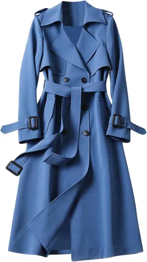 Peacoat Womens Coat Winter Wool Blend Coat Trendy Oversized Open Front Thick Long Trench Overcoat