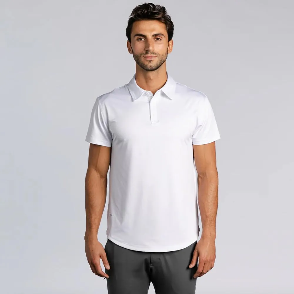 Performance Drop-Cut Polo Men's Shirt - Classic Fit, Collared Shirt for Men - Active & Casual Comfort Wear - Lightweight